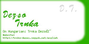 dezso trnka business card